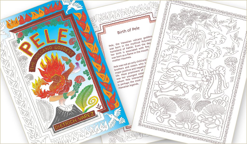 Pele the Volcano Goddess coloring book. Courtesy image.