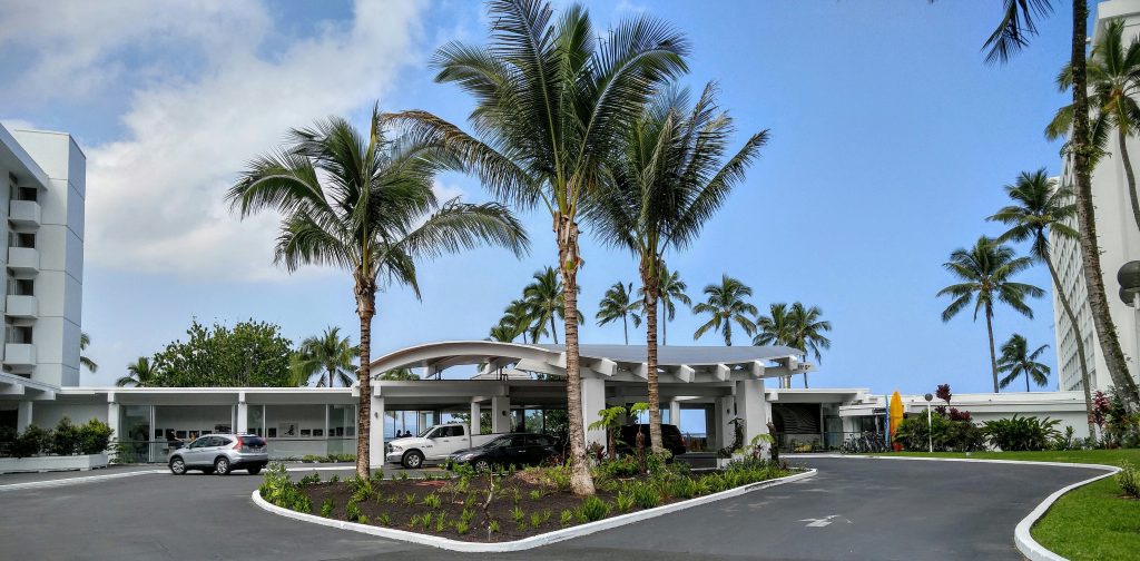 The oceanfront Hotel Naniloa on Banyan Drive in Hilo officially became The Grand Naniloa Hotel Hilo – a DoubleTree by Hilton Nov. 10, 2016. Photo: Crystal Richard.