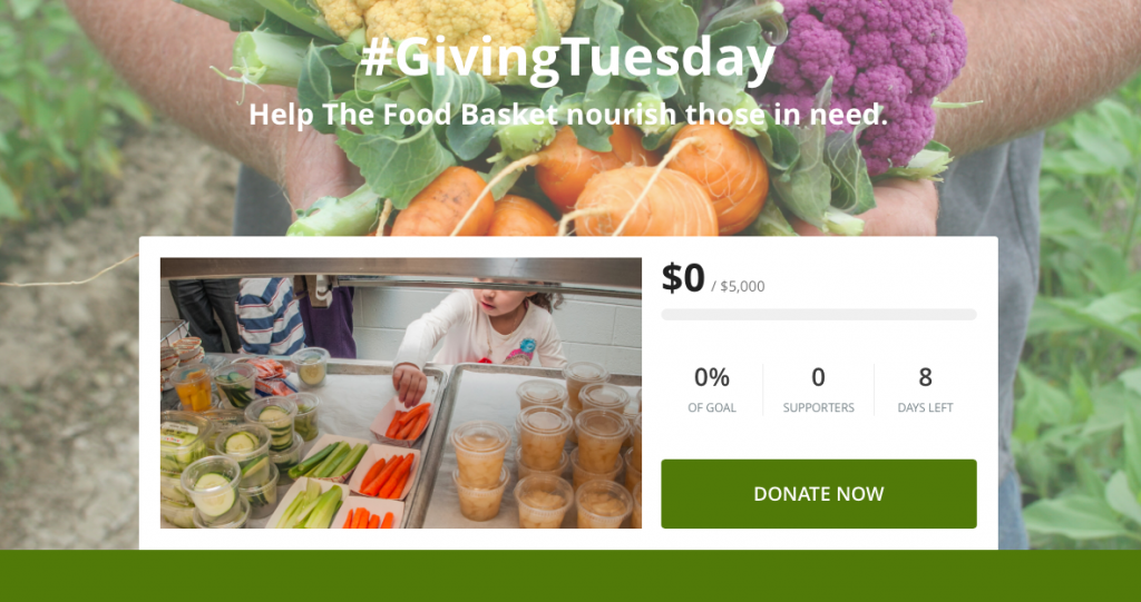 Food Basket Seeks Community Support on #GivingTuesday
