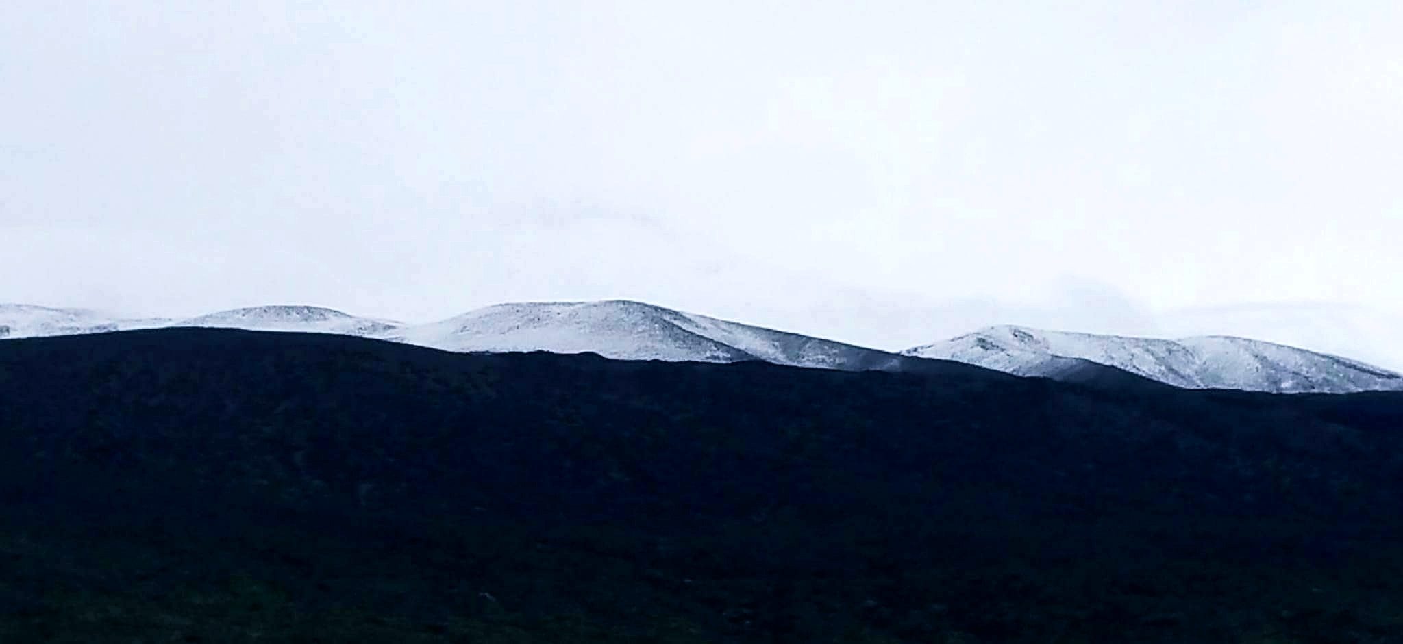 Snow blanketing Mauna Kea at Pōhakuloa Training Area, Thursday Dec. 1, 2016. Photo: Lei Smith. 