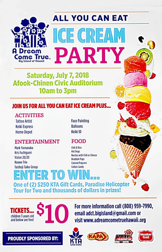 a dream come true ice cream party